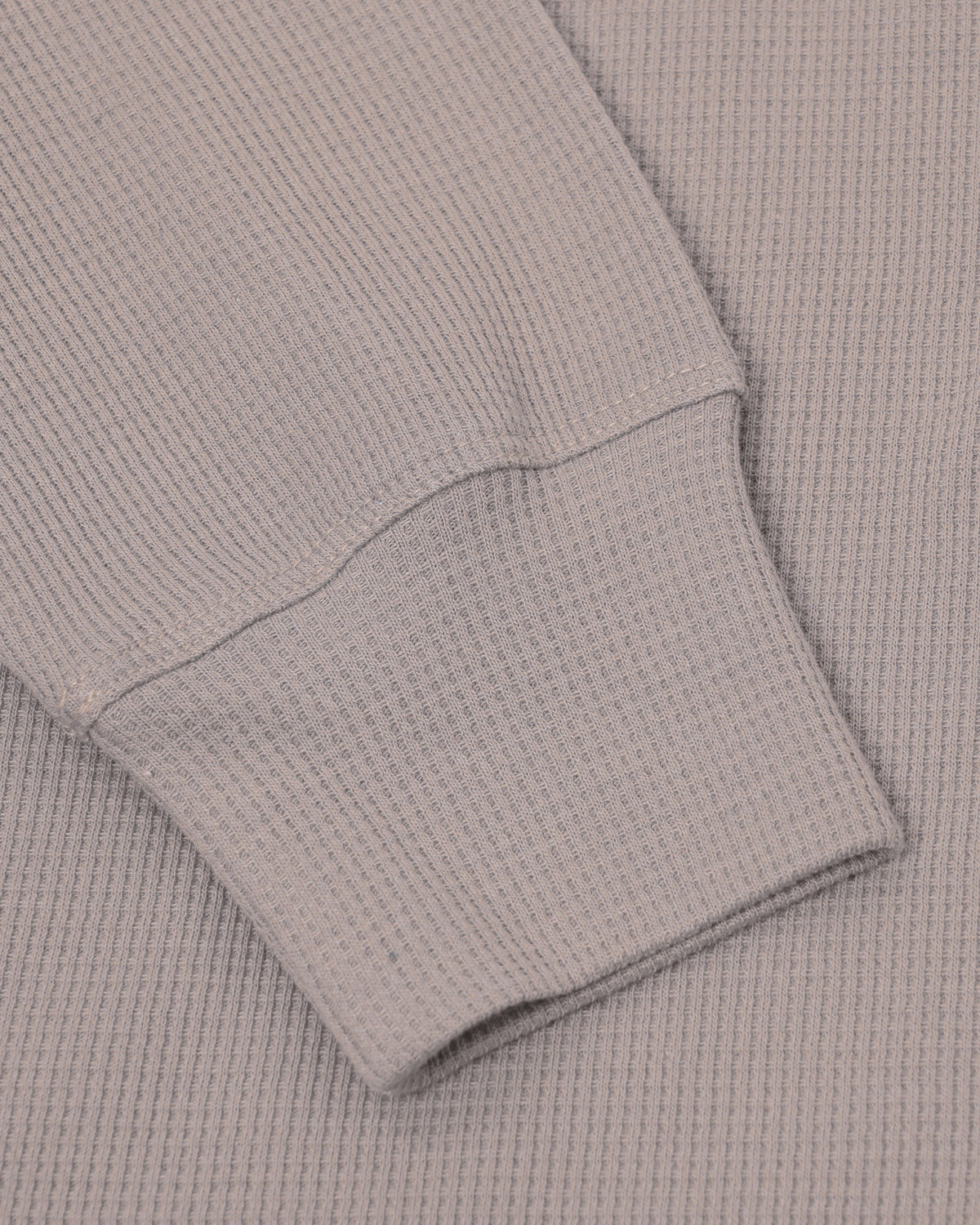 Long Sleeve Waffle Knit Henley (Grey) - Kingsted
