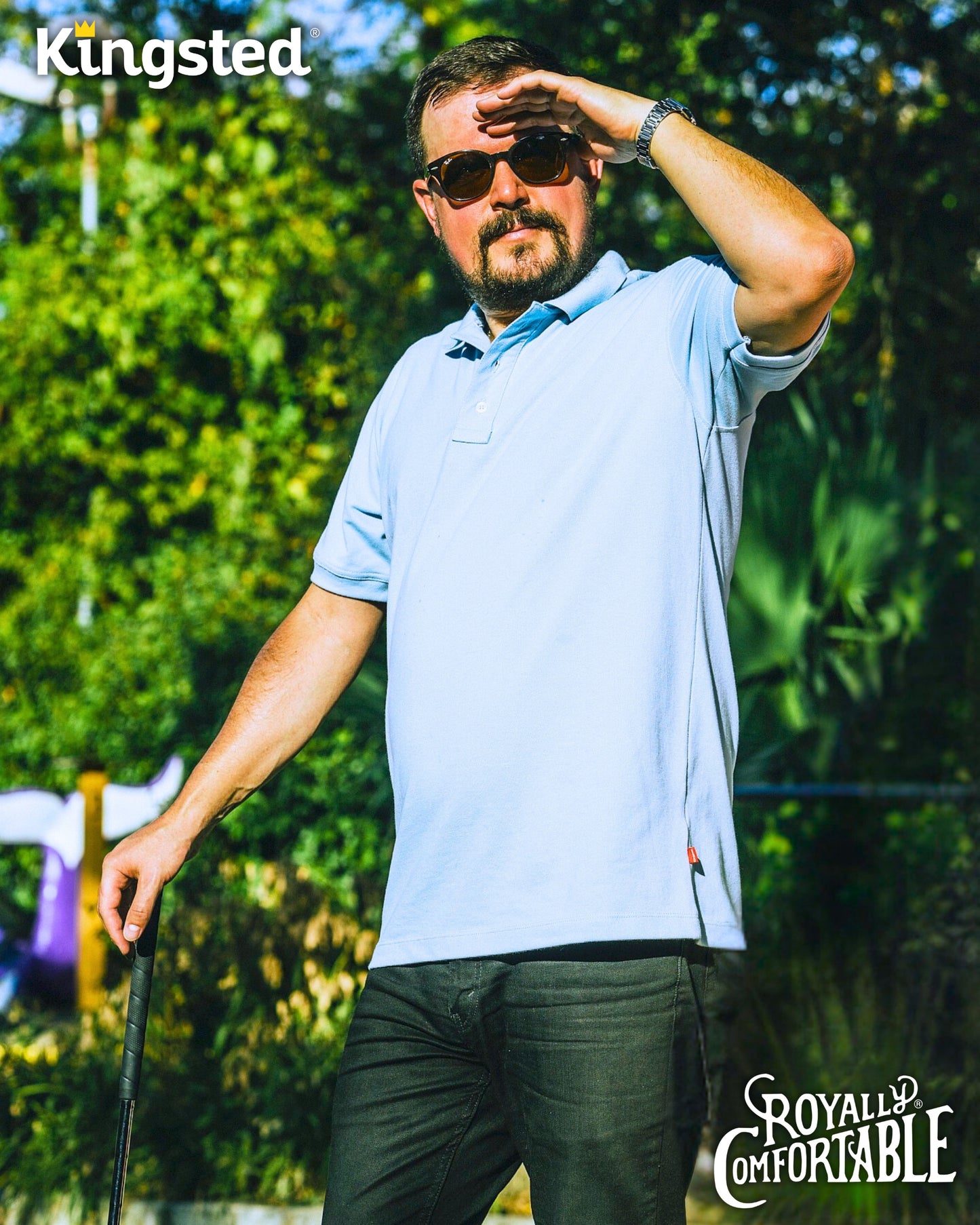Classic Pique Polo Shirts for Men (Black)