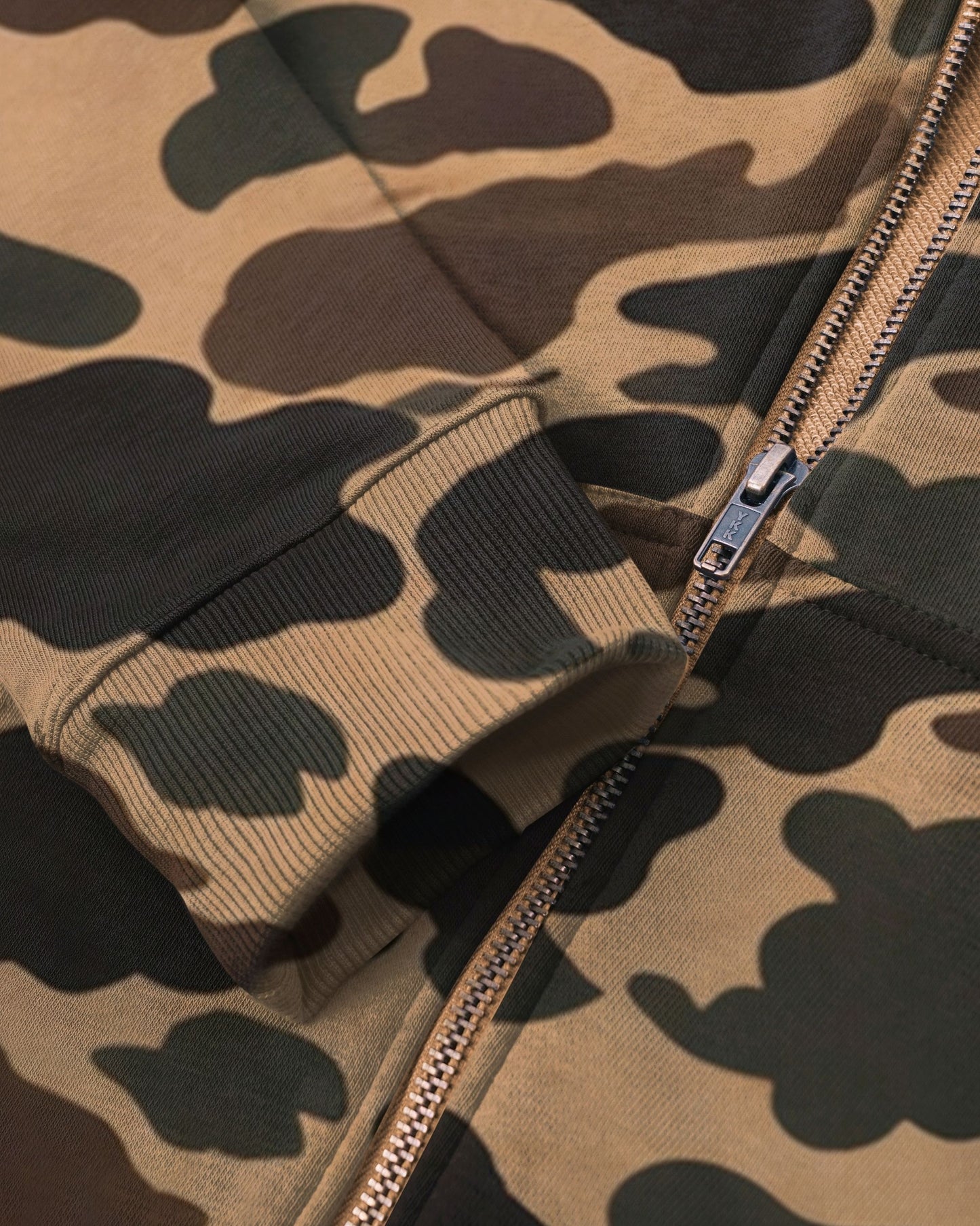 Lightweight Terry Zip Hoodie (Camo)