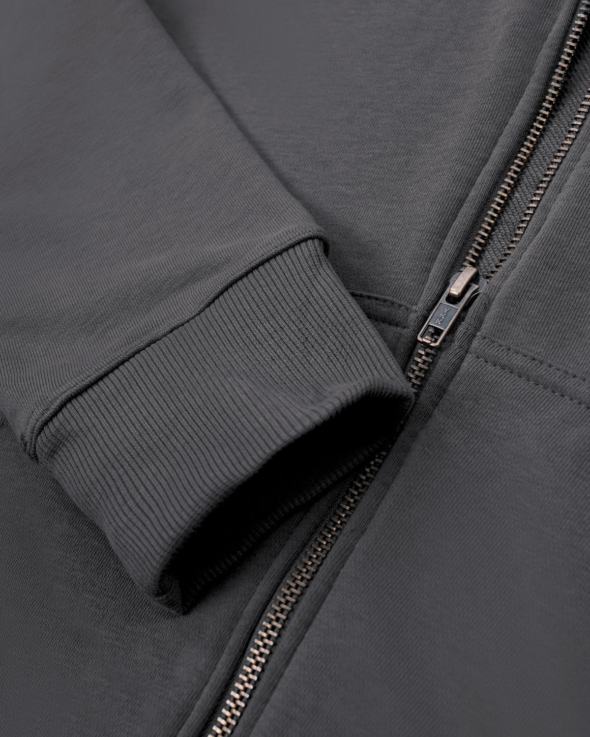 Lightweight Terry Zip Hoodie (Charcoal)