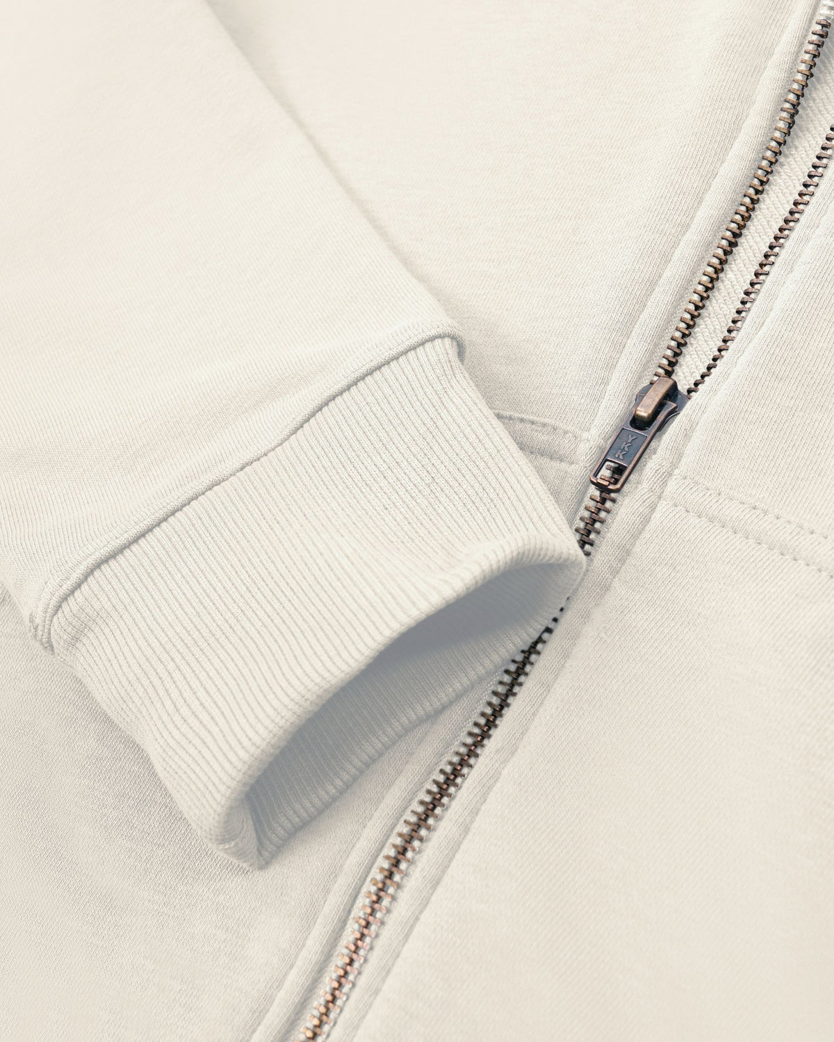 Lightweight Terry Zip Hoodie (Cream)