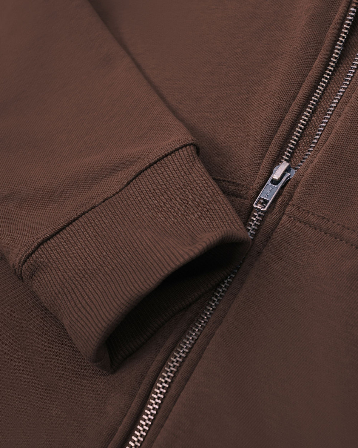 Lightweight Terry Zip Hoodie (Java Brown)
