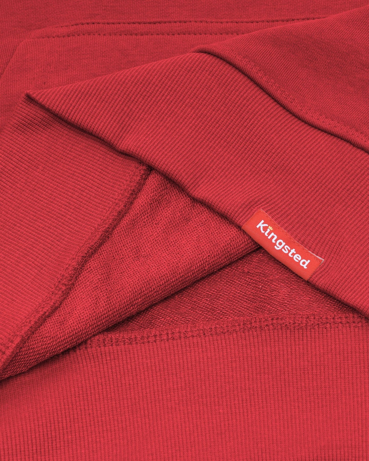 Lightweight Terry Zip Hoodie (Red)