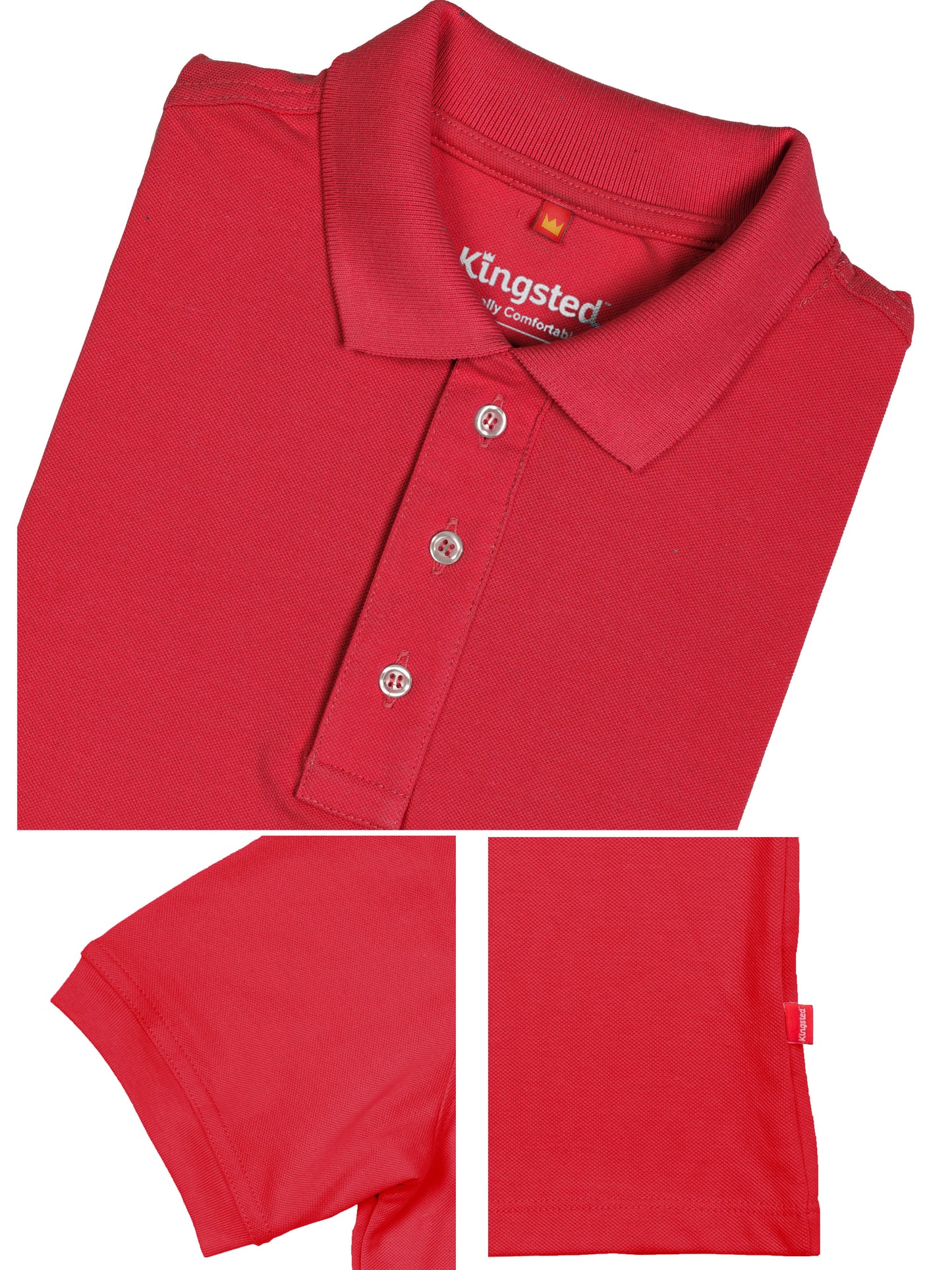 Classic Pique Polo Shirts for Men (Red)