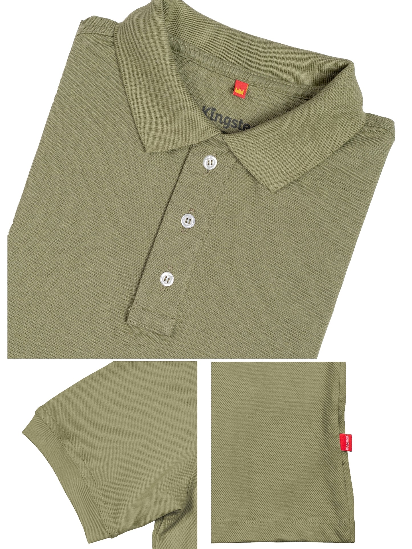 Classic Pique Polo Shirts for Men (Olive Green)