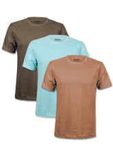 Load image into Gallery viewer, NATURAL - T-Shirt 3-Pack (CHOCOLATE, MOCHA, &amp; TURQUOISE)
