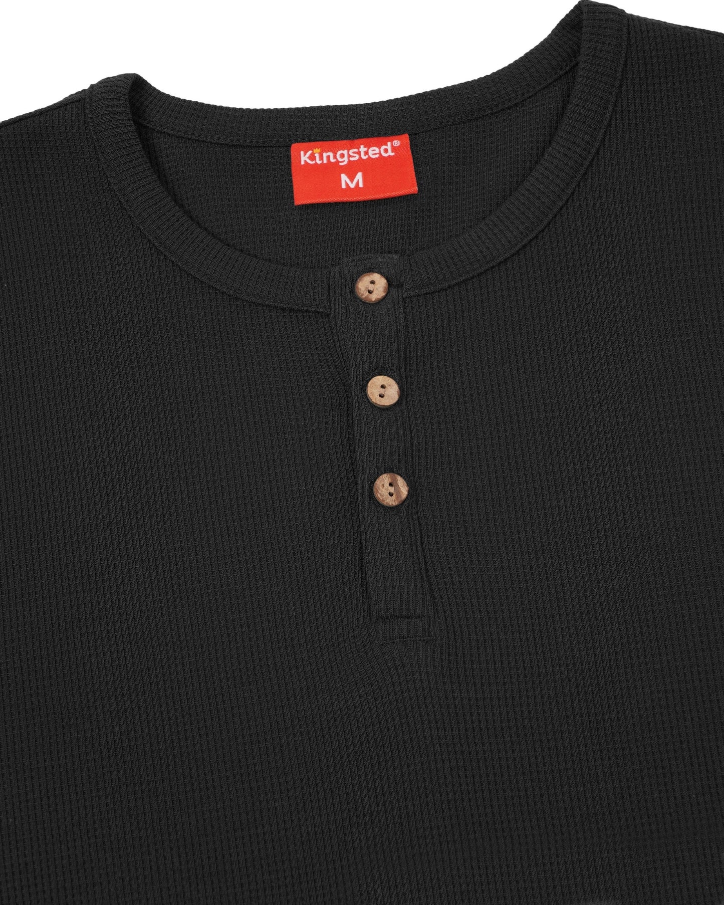 Long Sleeve Waffle Knit Henley Multipack (Everyday 3-Pack) - Kingsted