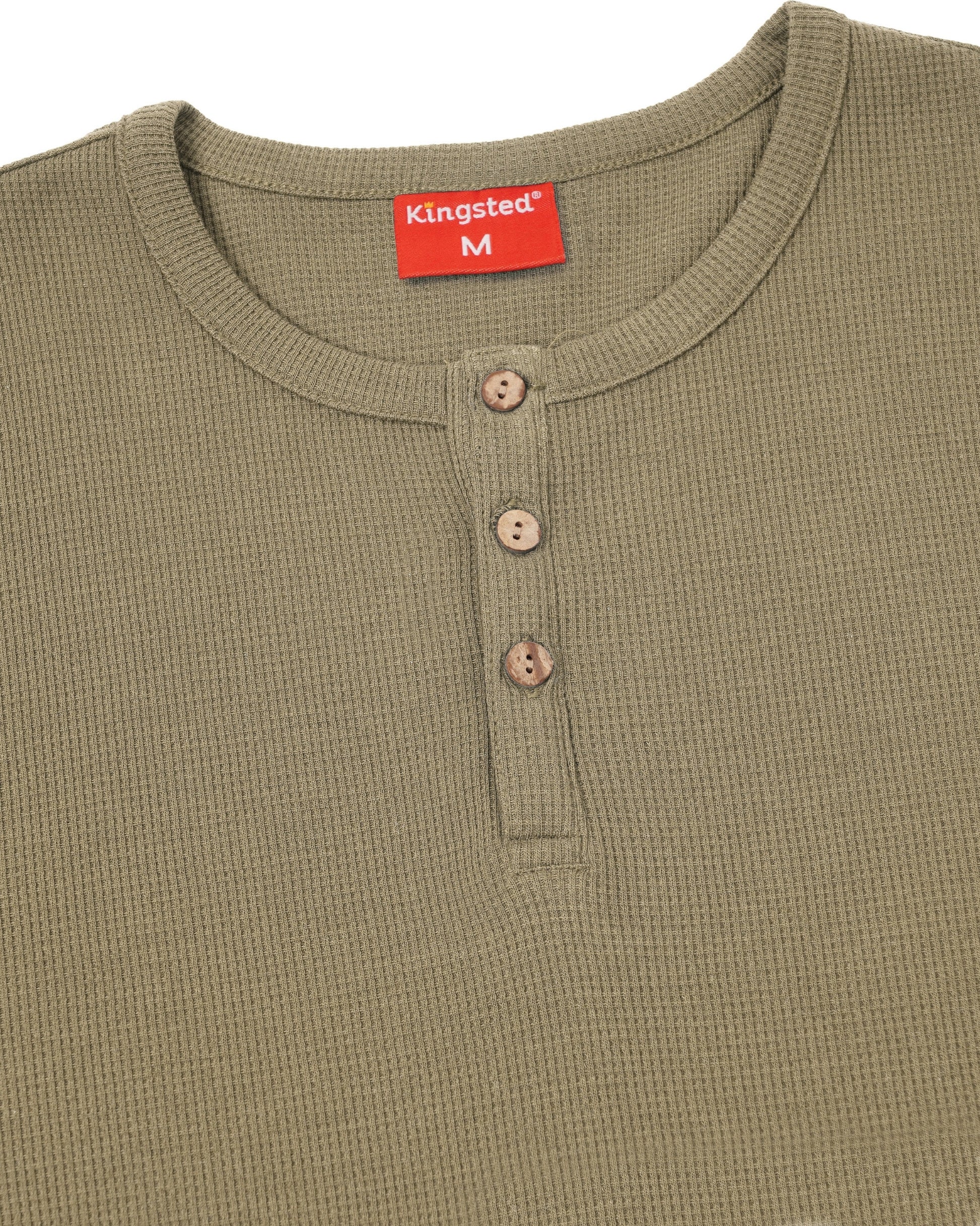 Long Sleeve Waffle Knit Henley Multipack (Camo 3-Pack) - Kingsted