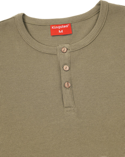 Long Sleeve Waffle Knit Henley Multipack (Camo 3-Pack) - Kingsted