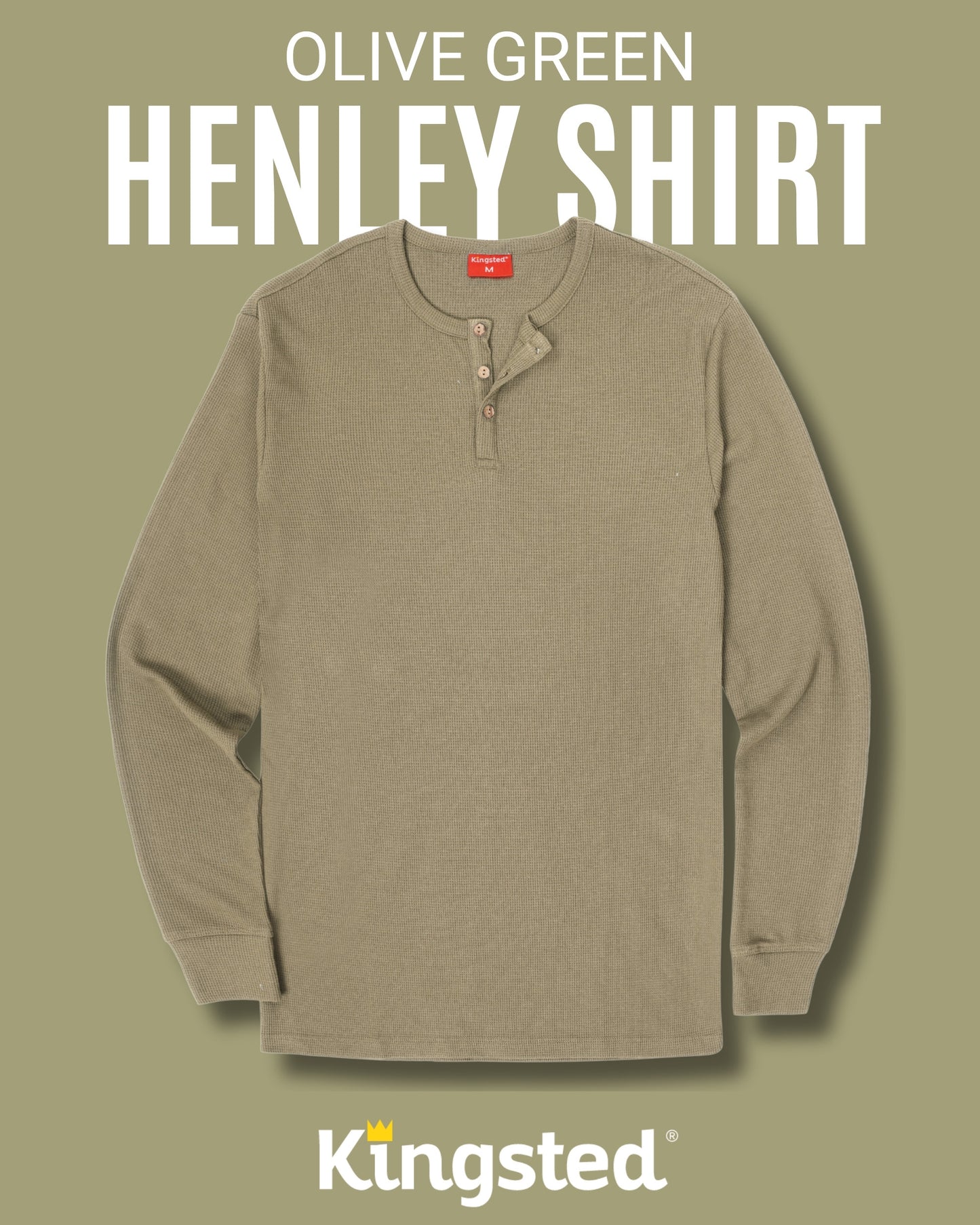 Long Sleeve Waffle Knit Henley Multipack (Camo 3-Pack) - Kingsted