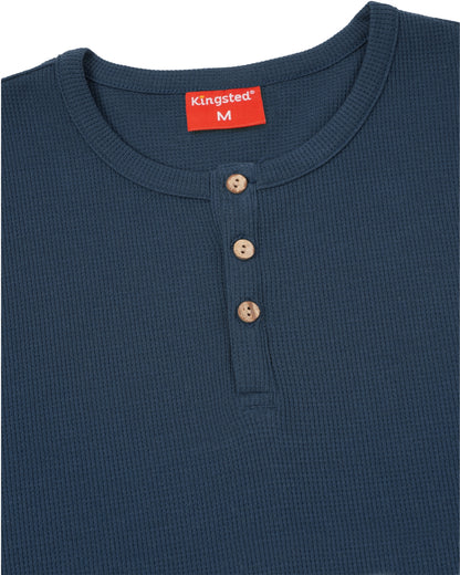Long Sleeve Waffle Knit Henley Multipack (Classic 3-Pack) - Kingsted