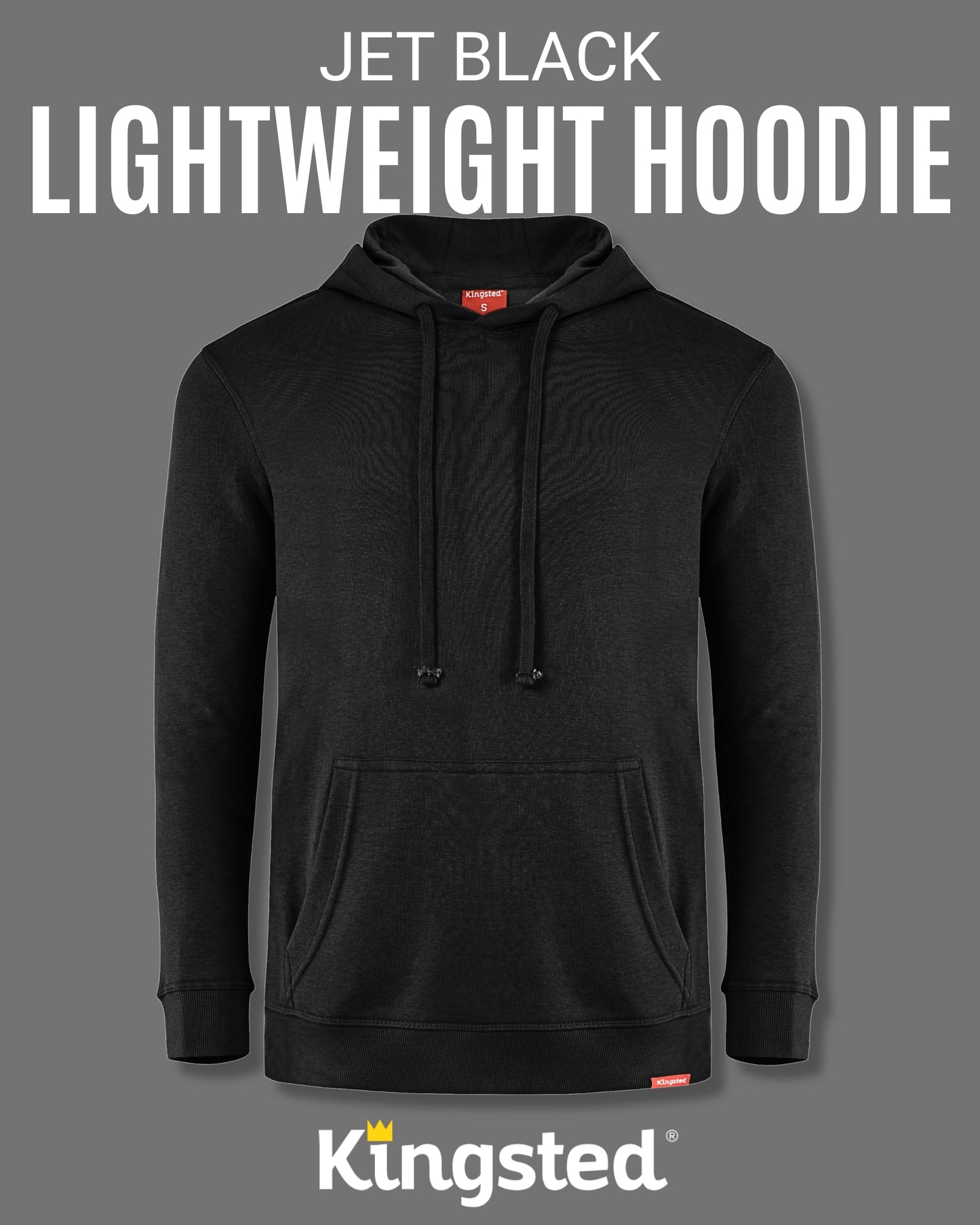 Lightweight Terry Hoodie (Black)