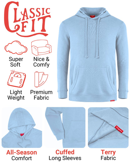 Lightweight Terry Hoodie (Carolina Blue)