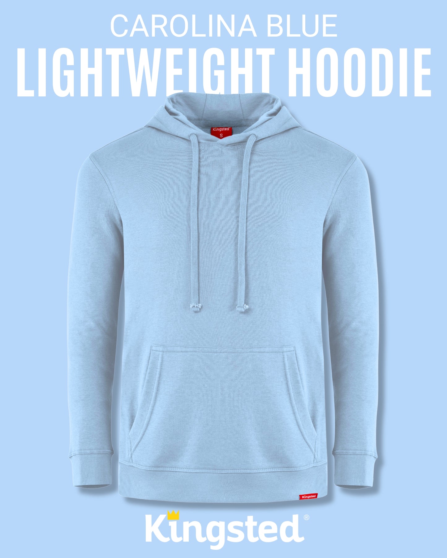 Lightweight Terry Hoodie (Carolina Blue)