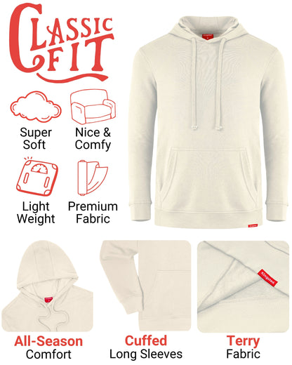 Lightweight Terry Hoodie (Cream)
