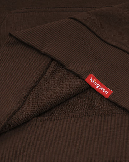 Lightweight Terry Hoodie (Brown)