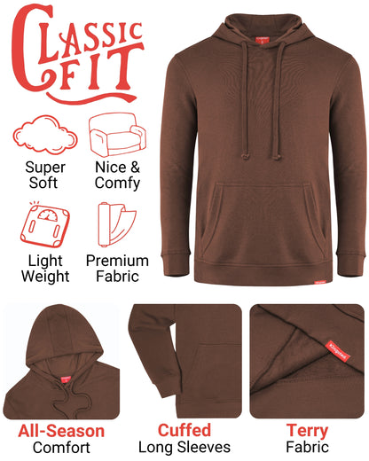 Lightweight Terry Hoodie (Brown)