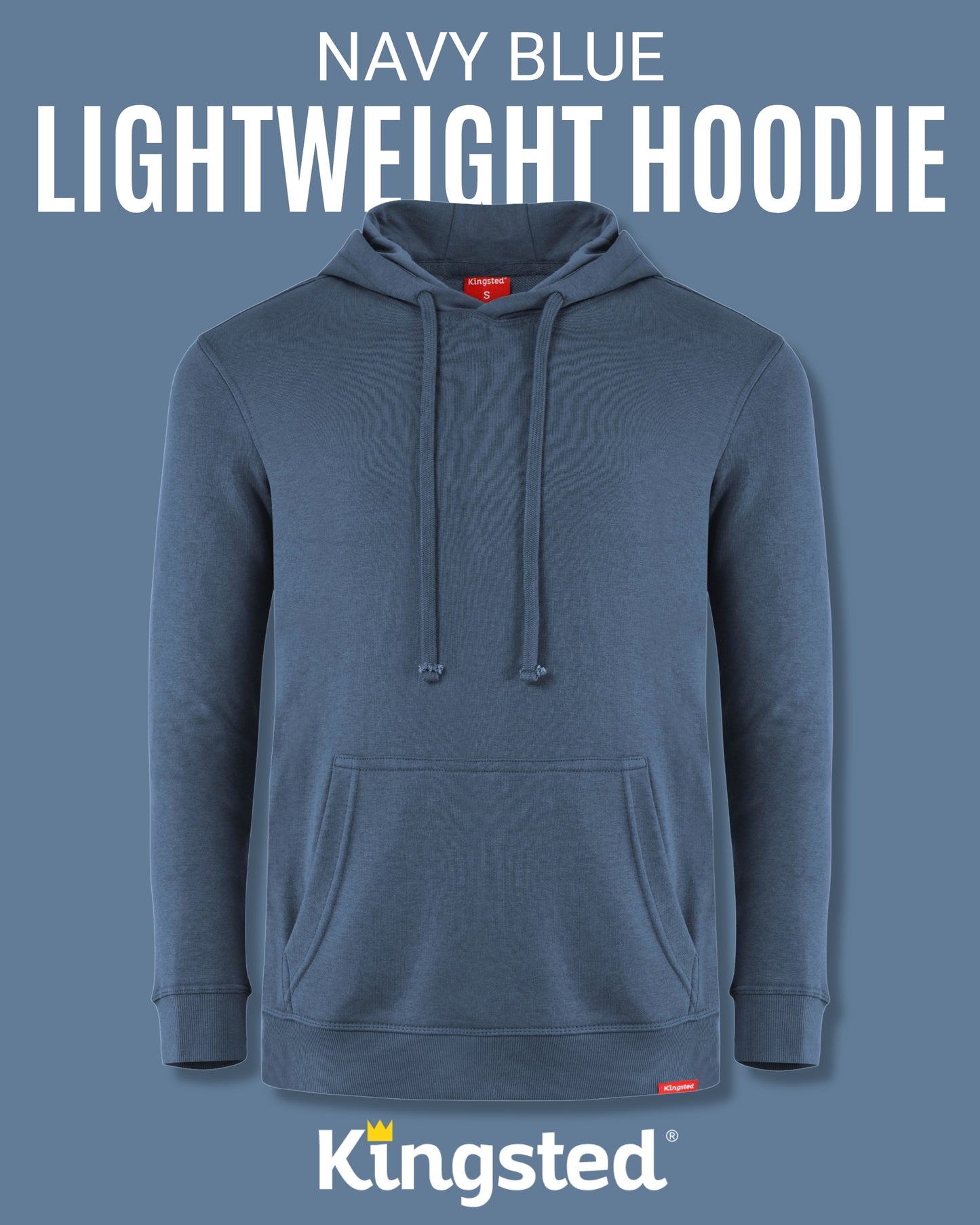 Lightweight Terry Hoodie (Navy Blue)