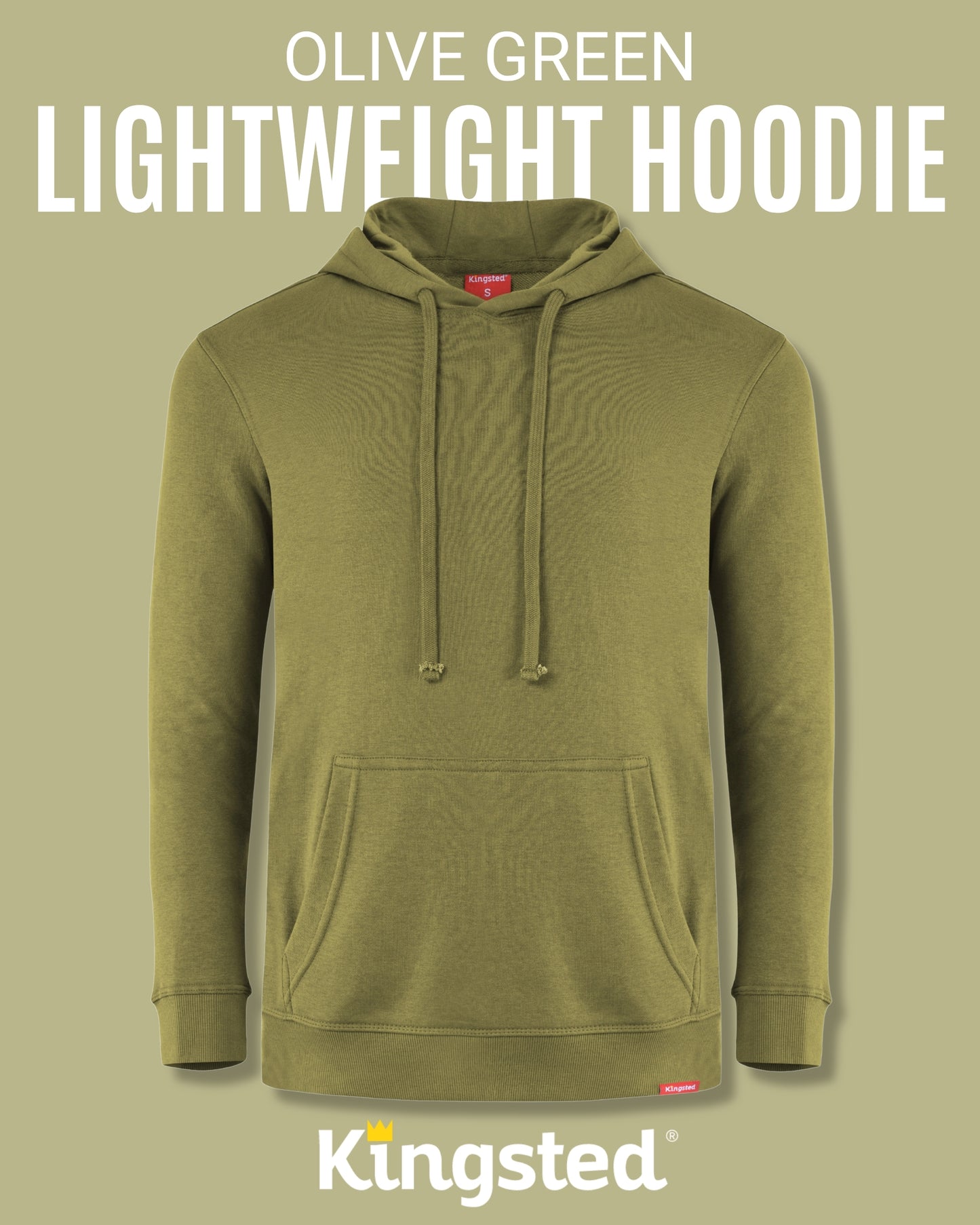Lightweight Terry Hoodie (Olive Green)
