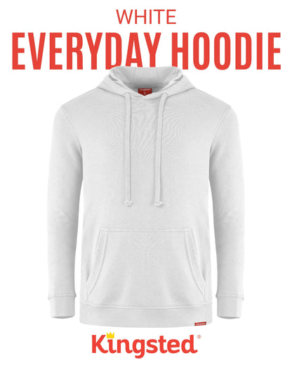 Lightweight Terry Hoodie (White) - Kingsted