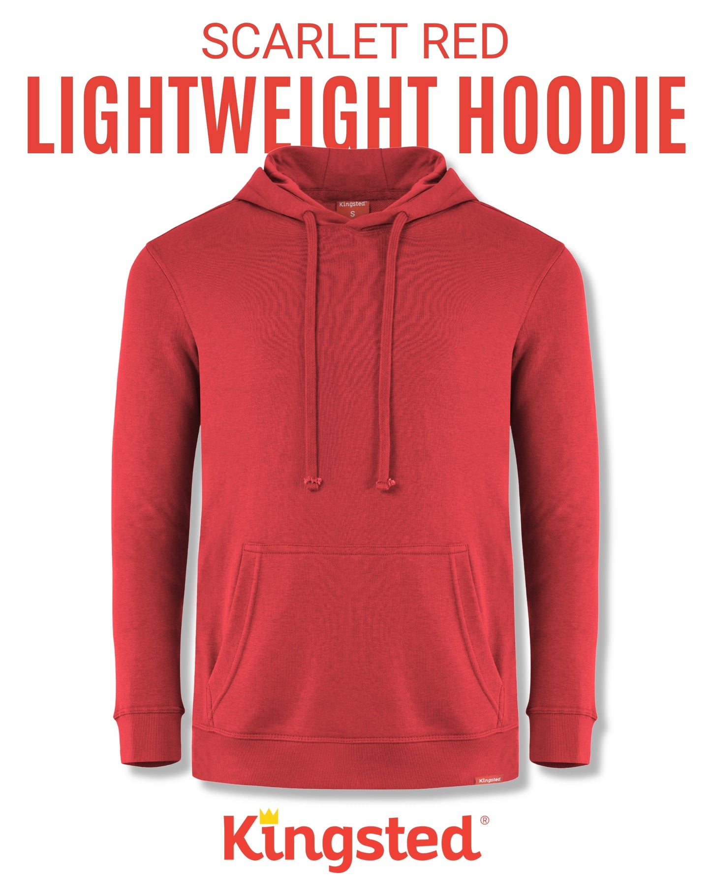 Lightweight Terry Hoodie (Red)