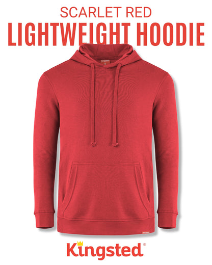 Lightweight Terry Hoodie (Red)