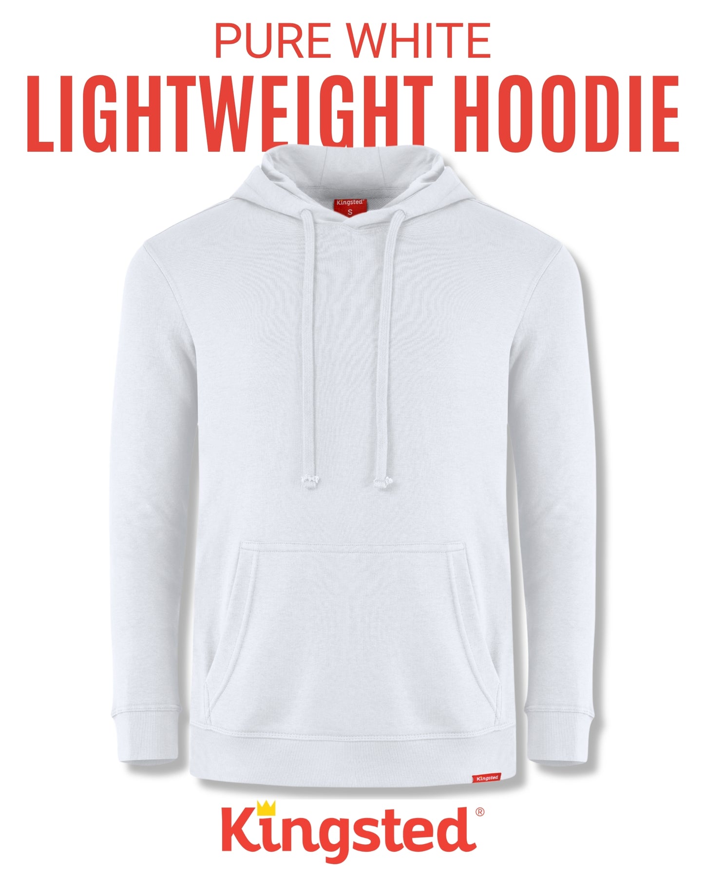 Lightweight Terry Hoodie (White)