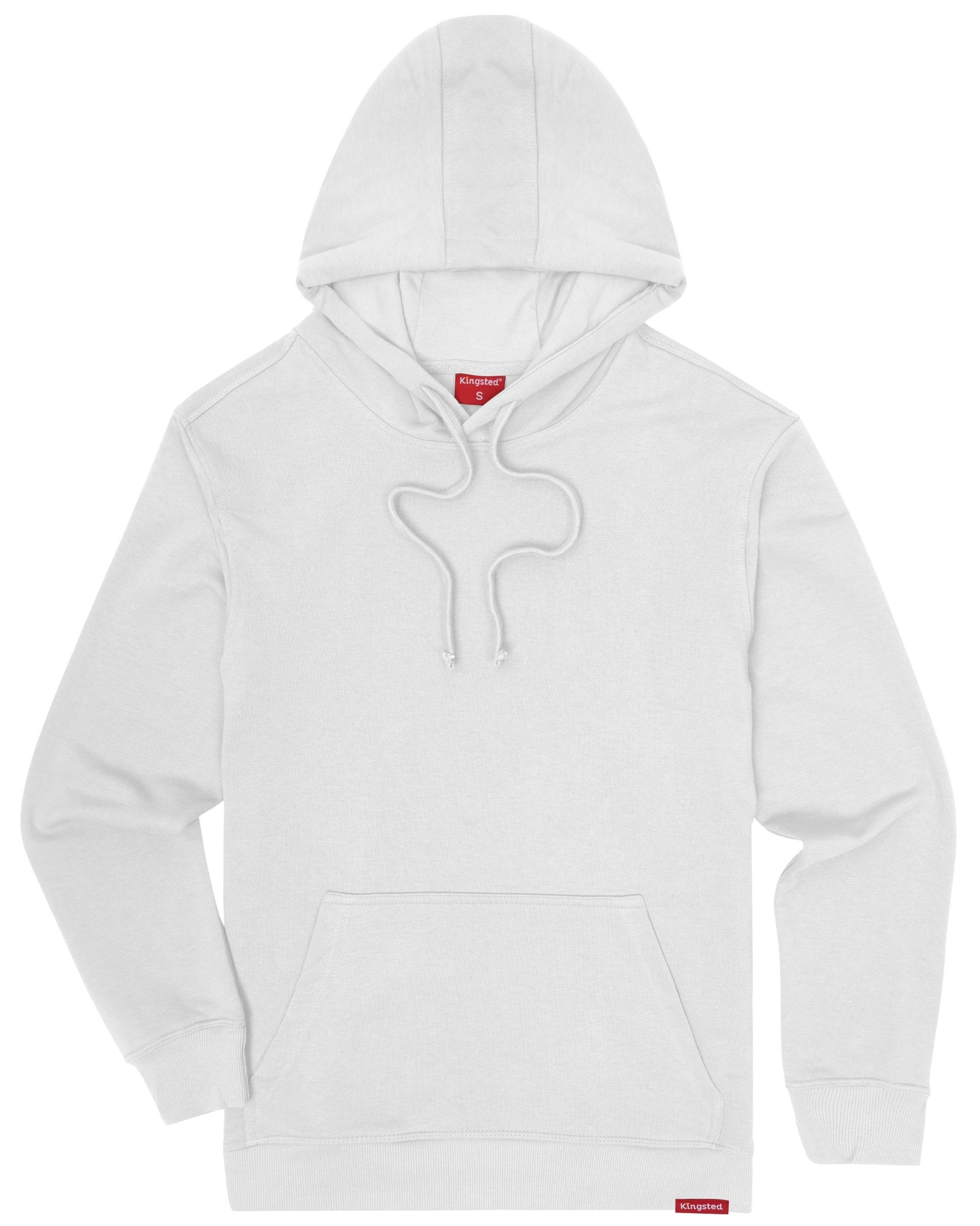 Lightweight Terry Hoodie (White) - Kingsted