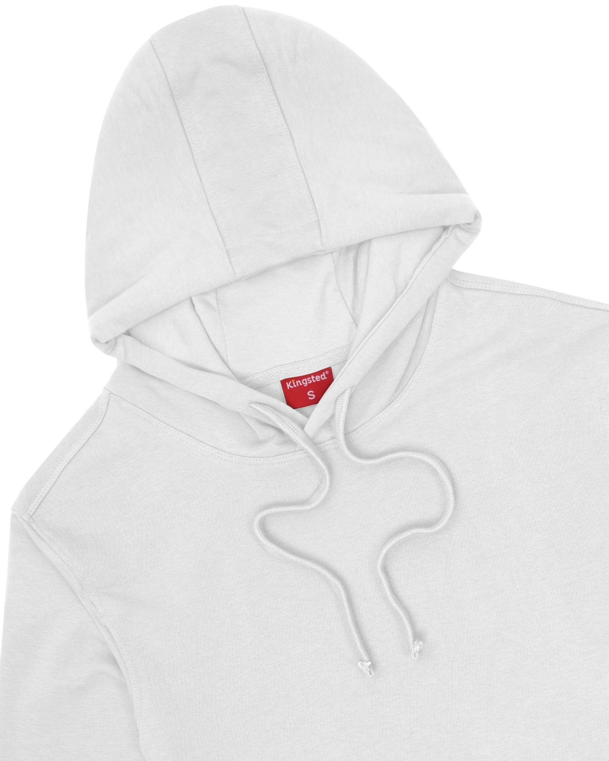 Lightweight Terry Hoodie (White) - Kingsted