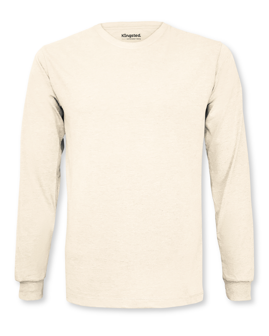 Long Sleeve Crewneck T-Shirt (Cream)