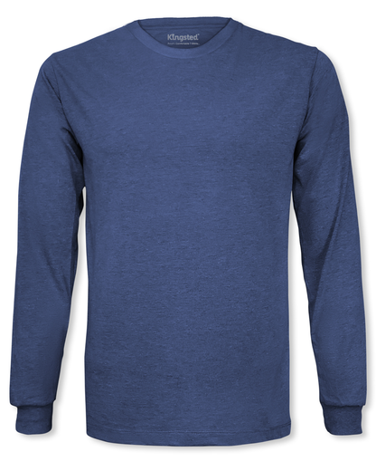 Long Sleeve Crewneck T-Shirt (Navy Blue)