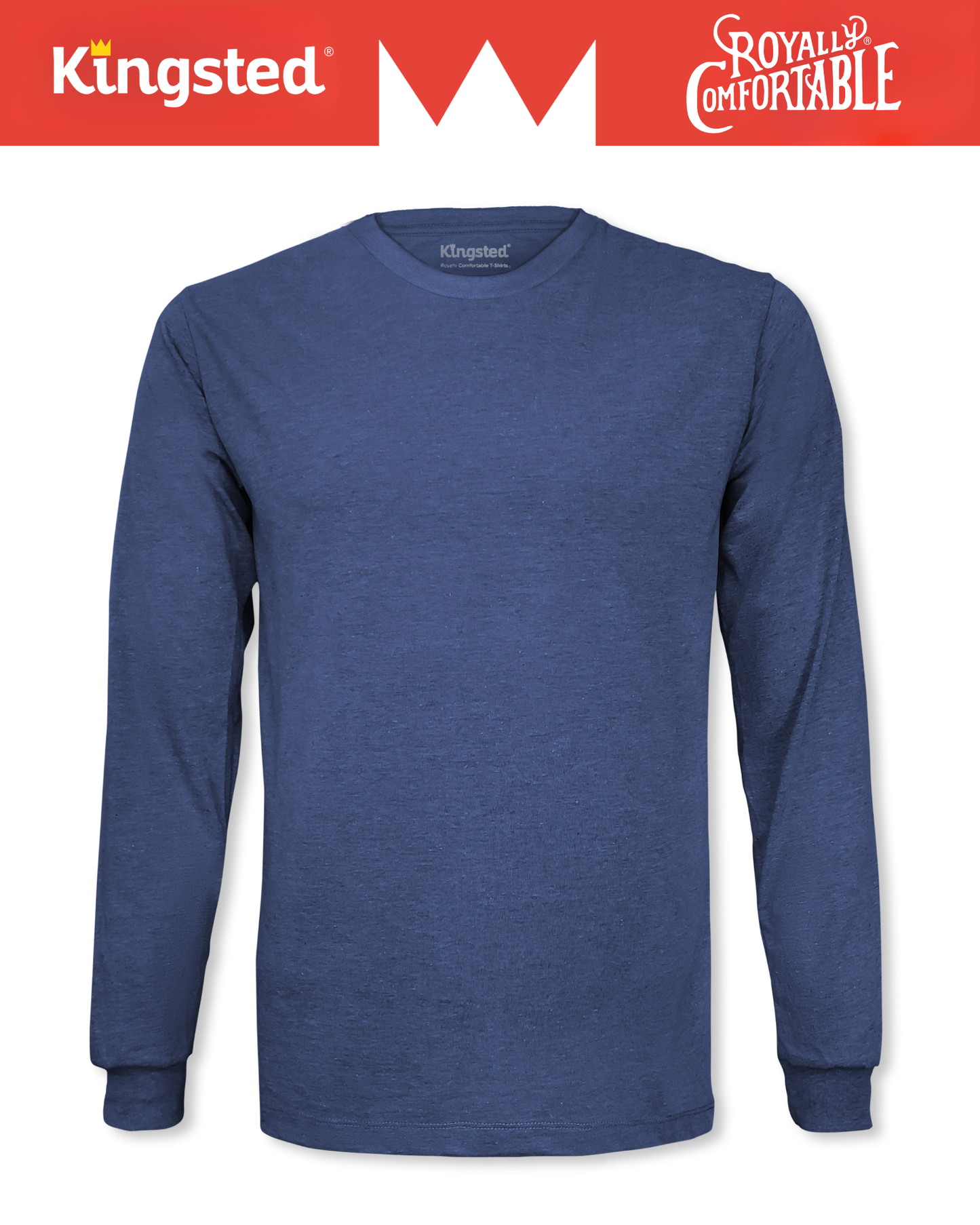 Long Sleeve Crewneck T-Shirt (Navy Blue)