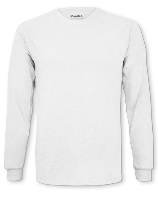 Long Sleeve Crewneck T-Shirt (White)
