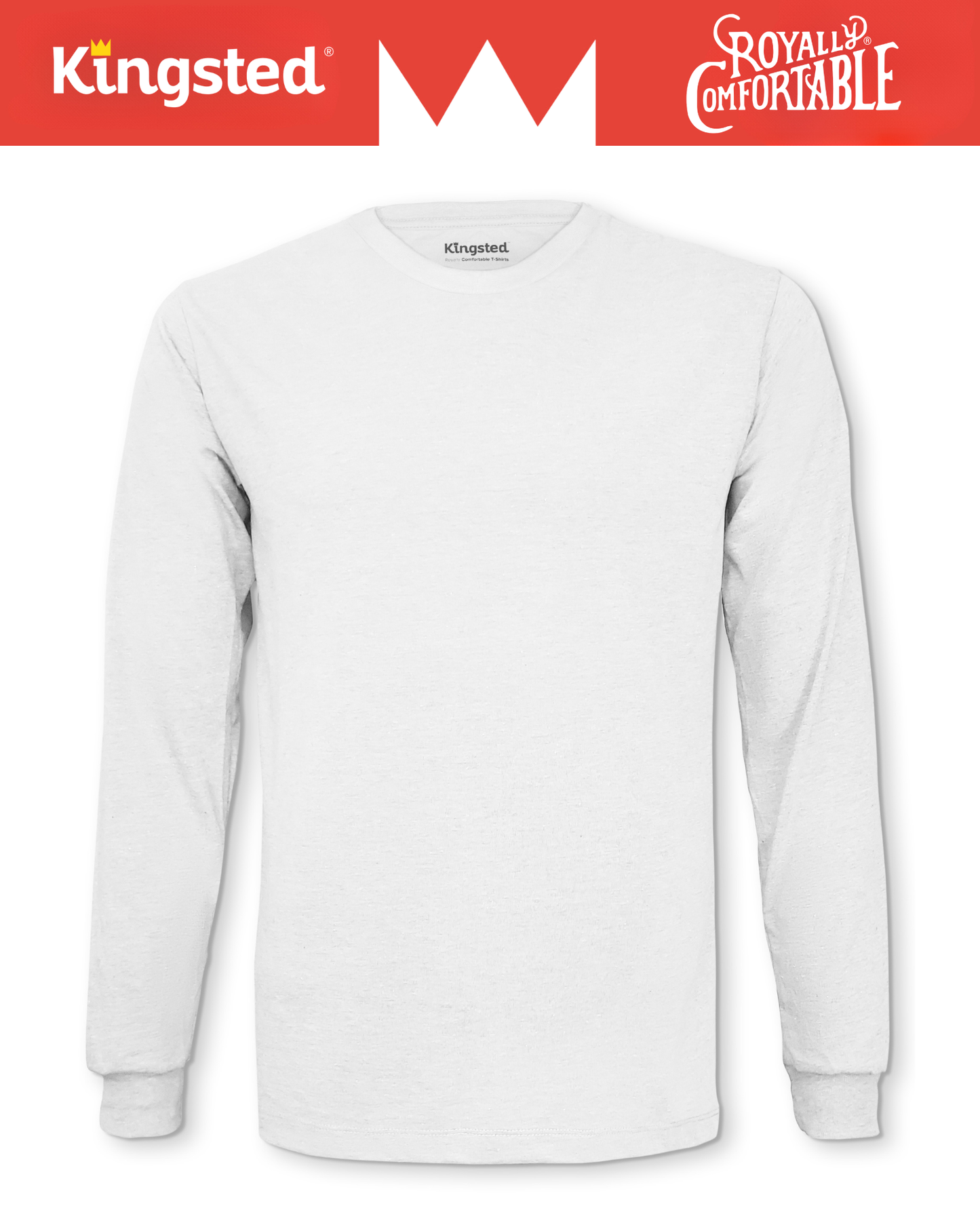 Long Sleeve Crewneck T-Shirt (White)