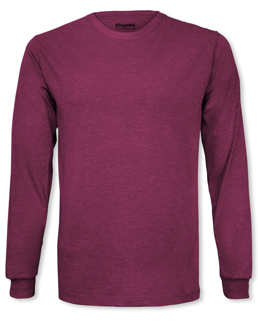 Long Sleeve Crewneck T-Shirt (Cranberry)