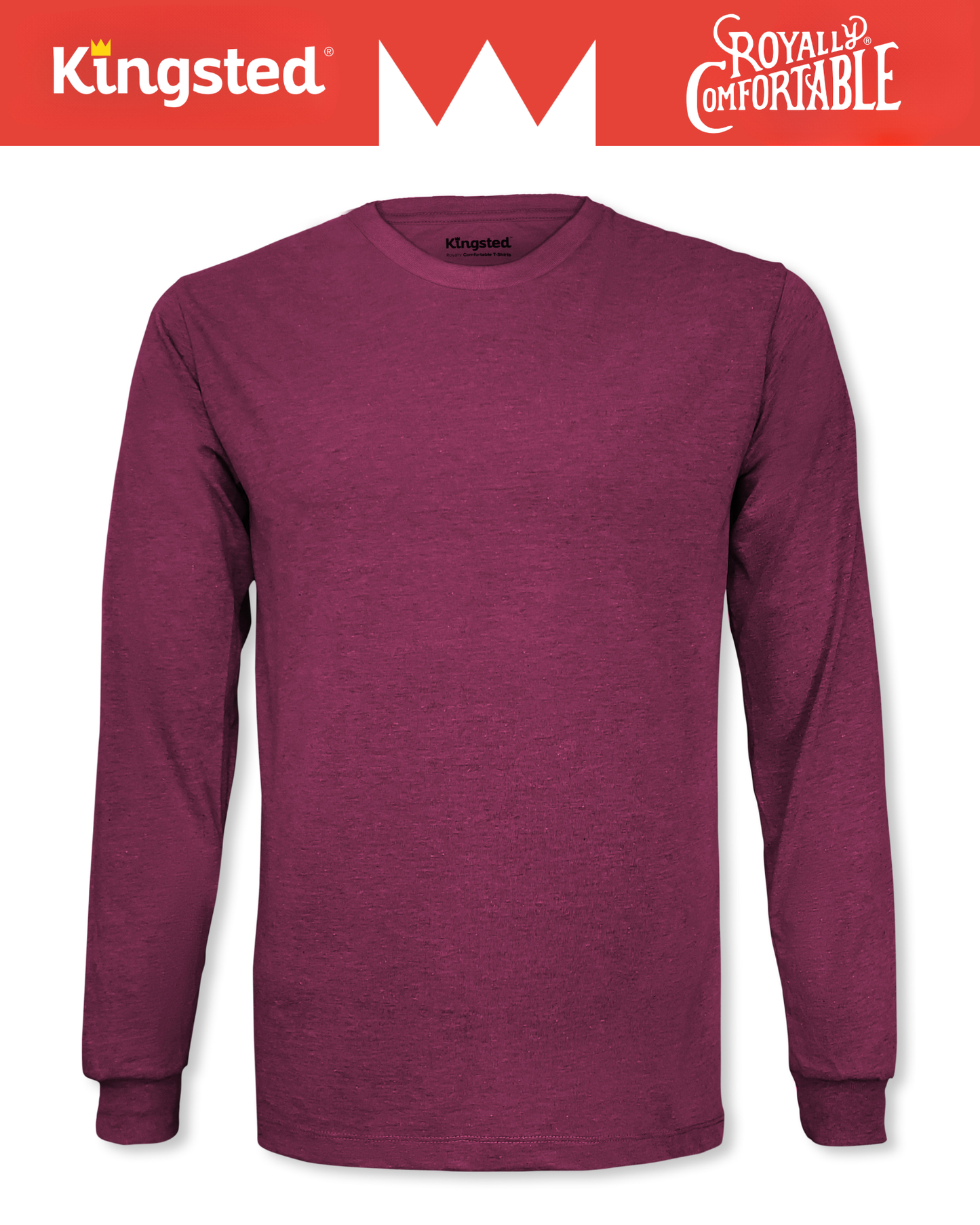 Long Sleeve Crewneck T-Shirt (Cranberry)