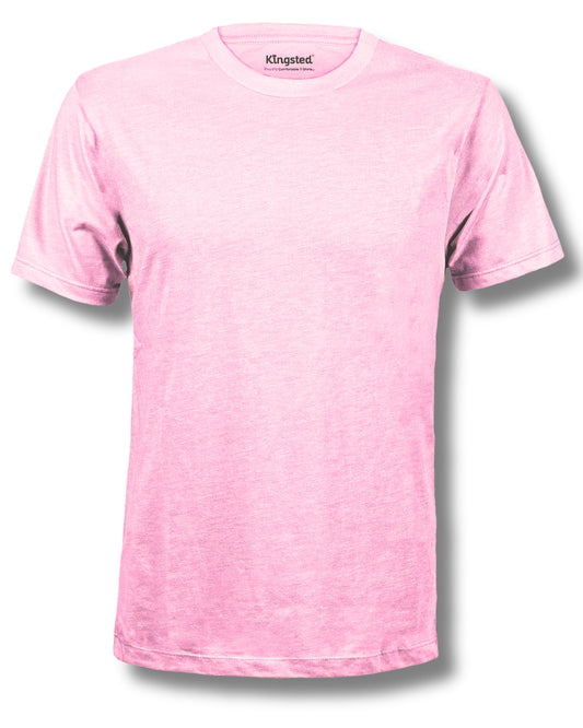 Pink Short Sleeve Crewneck T-Shirts