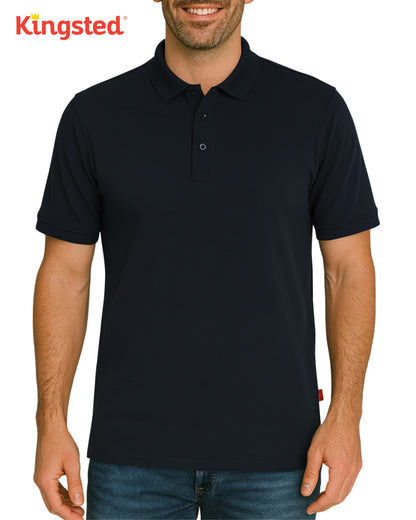 Classic Pique Polo Shirts for Men (Black)