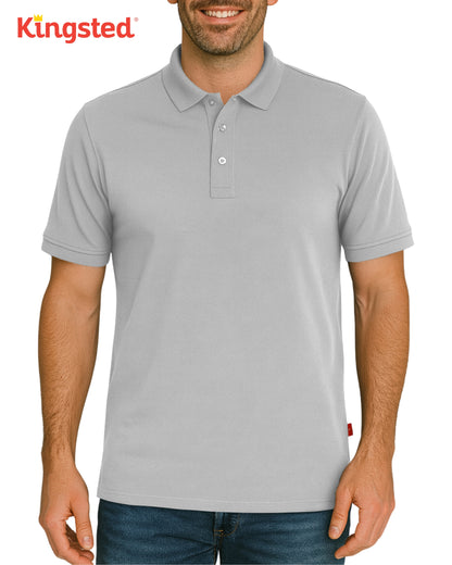 Classic Pique Polo Shirts for Men (Grey)