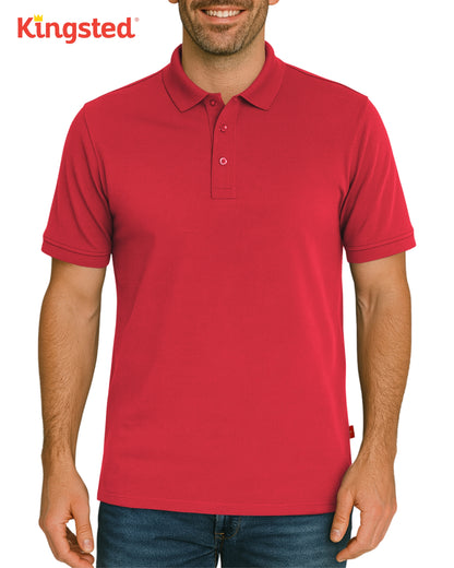 Classic Pique Polo Shirts for Men (Red)