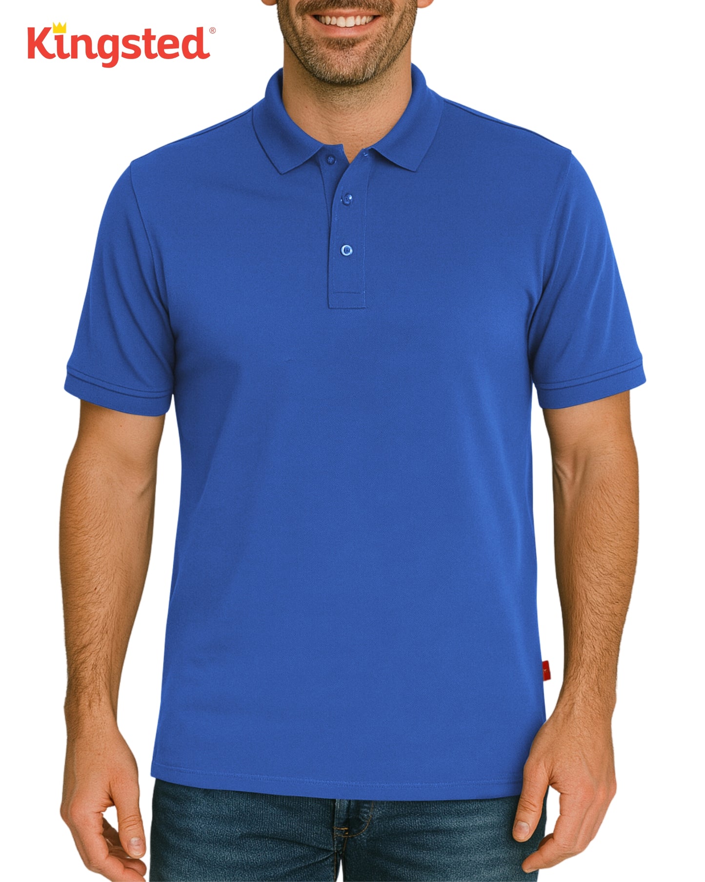 Classic Pique Polo Shirts for Men (Royal Blue)