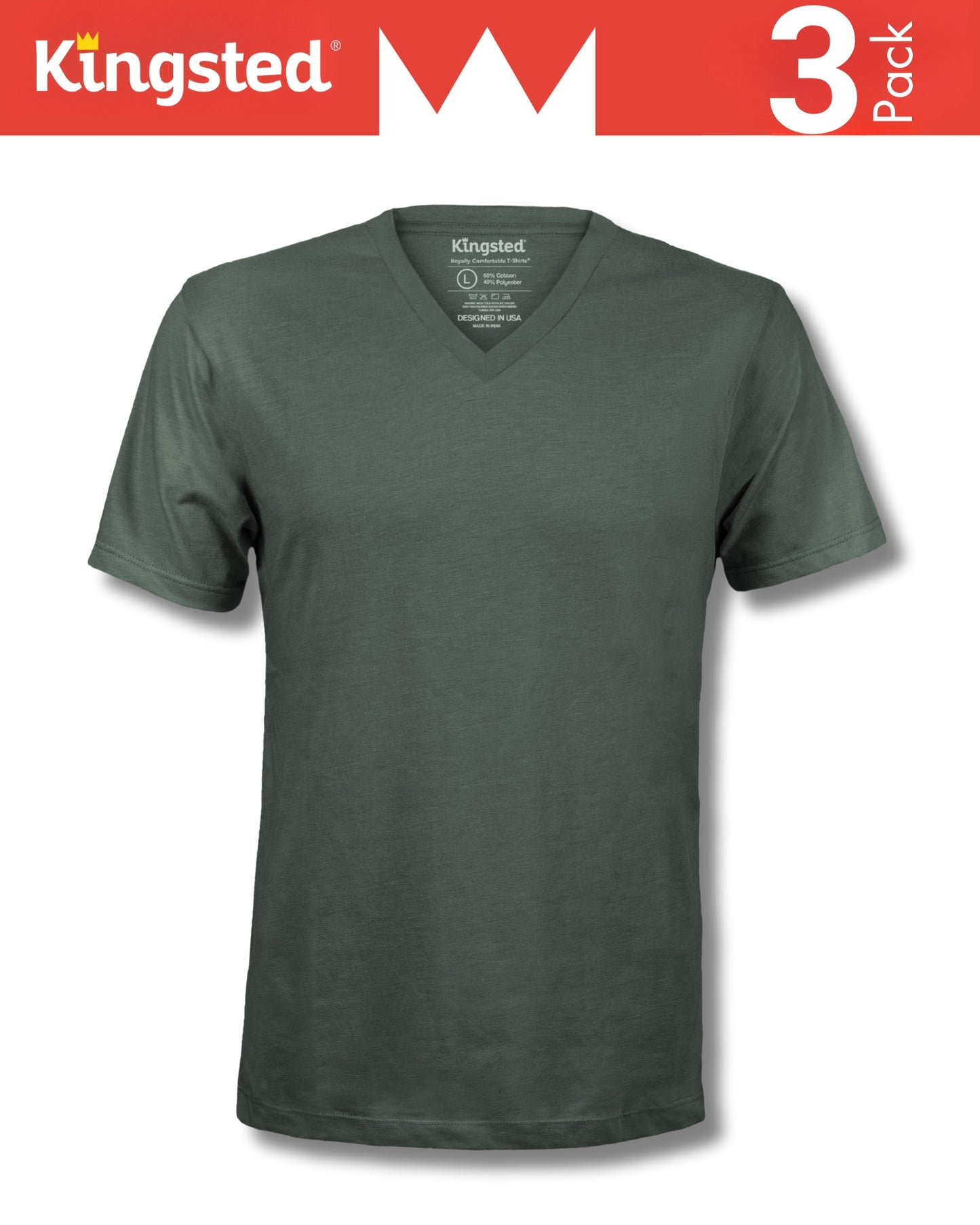 Royal V-Neck T-Shirt 3-Pack