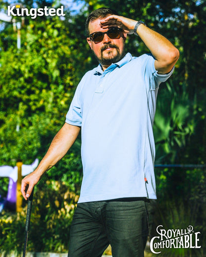 Classic Pique Polo Shirts for Men (Black)