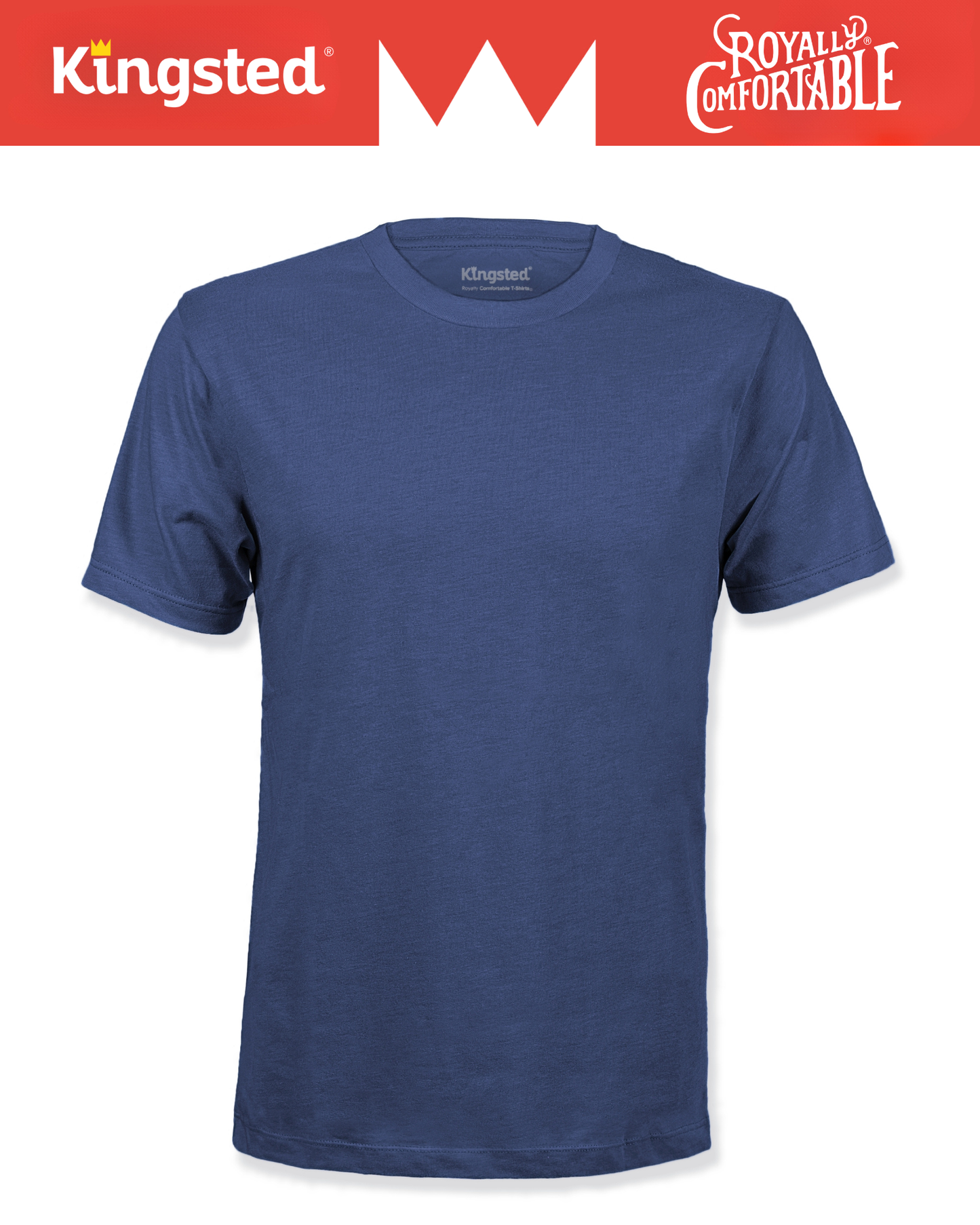 Short Sleeve Crewneck T-Shirts (Navy Blue)
