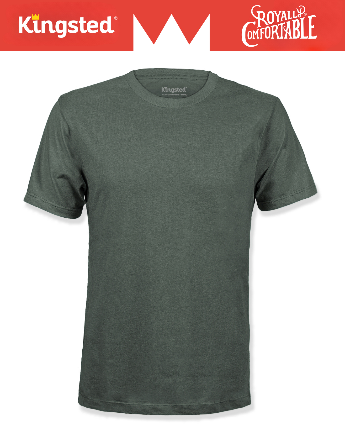 Short Sleeve Crewneck T-Shirts (Olive Green)