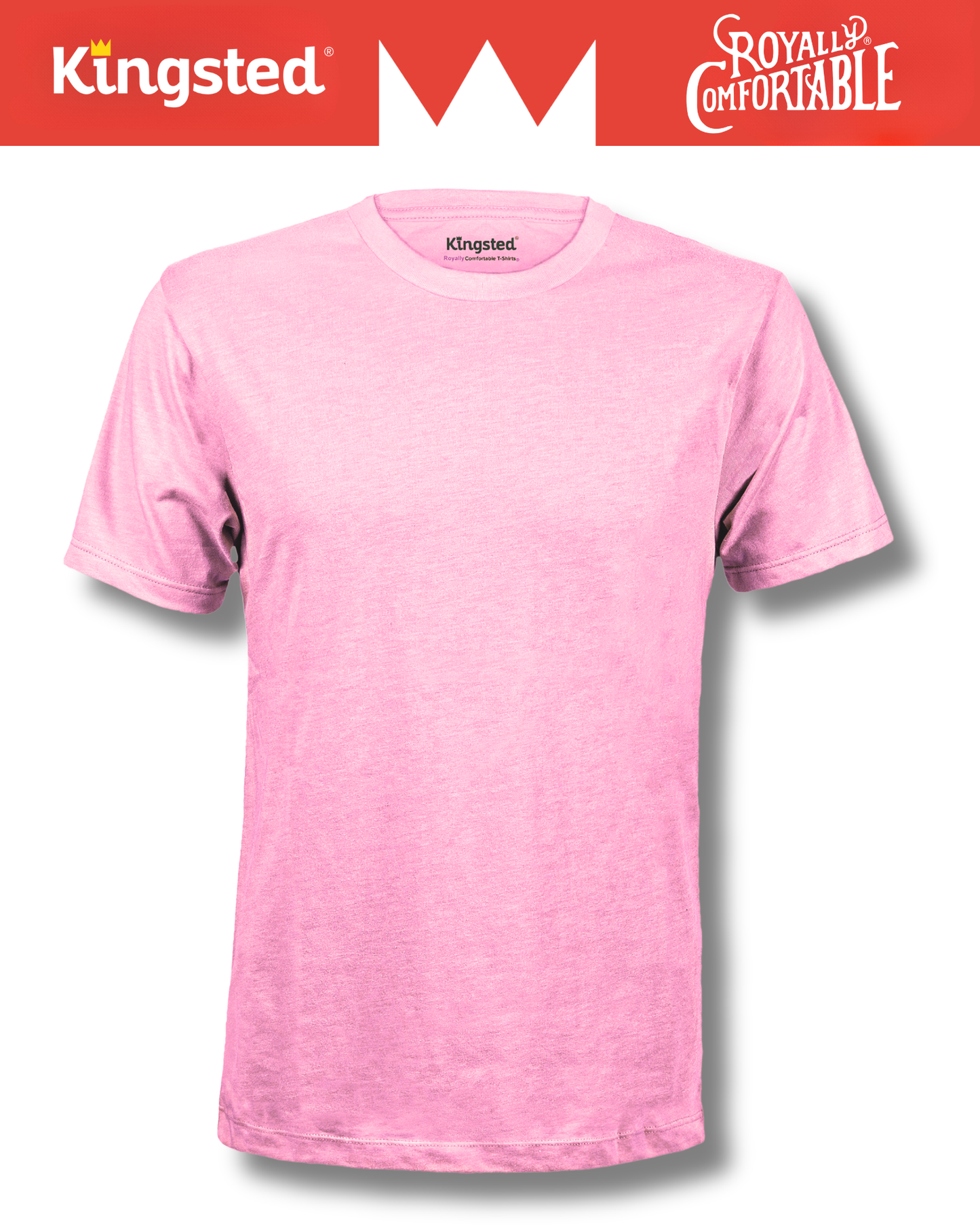 Short Sleeve Crewneck T-Shirts (Pink)