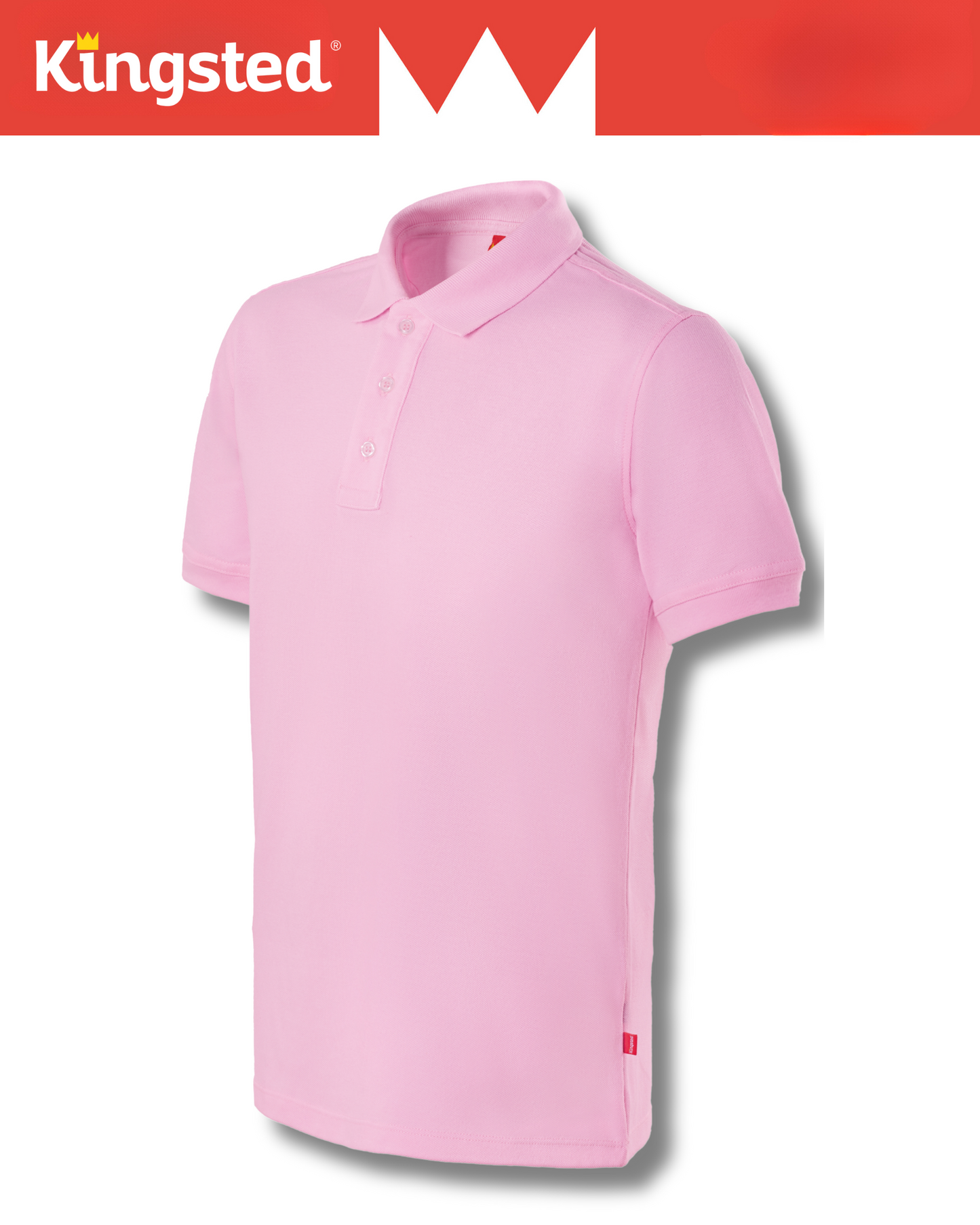 Classic Pique Polo Shirts for Men (Pink)