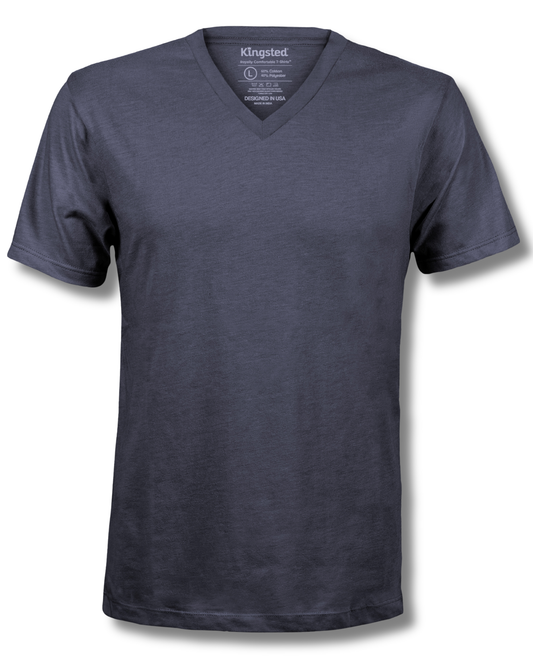 Short Sleeve V-Neck T-Shirts (Charcoal)