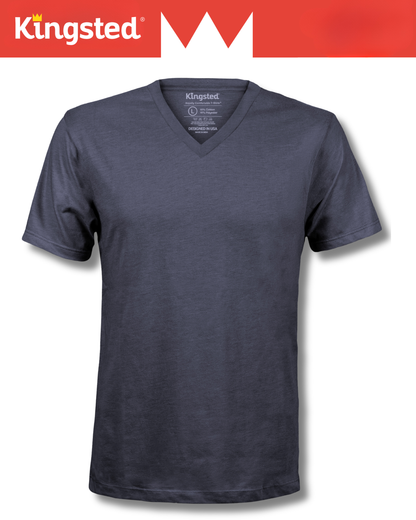 Short Sleeve V-Neck T-Shirts (Charcoal)