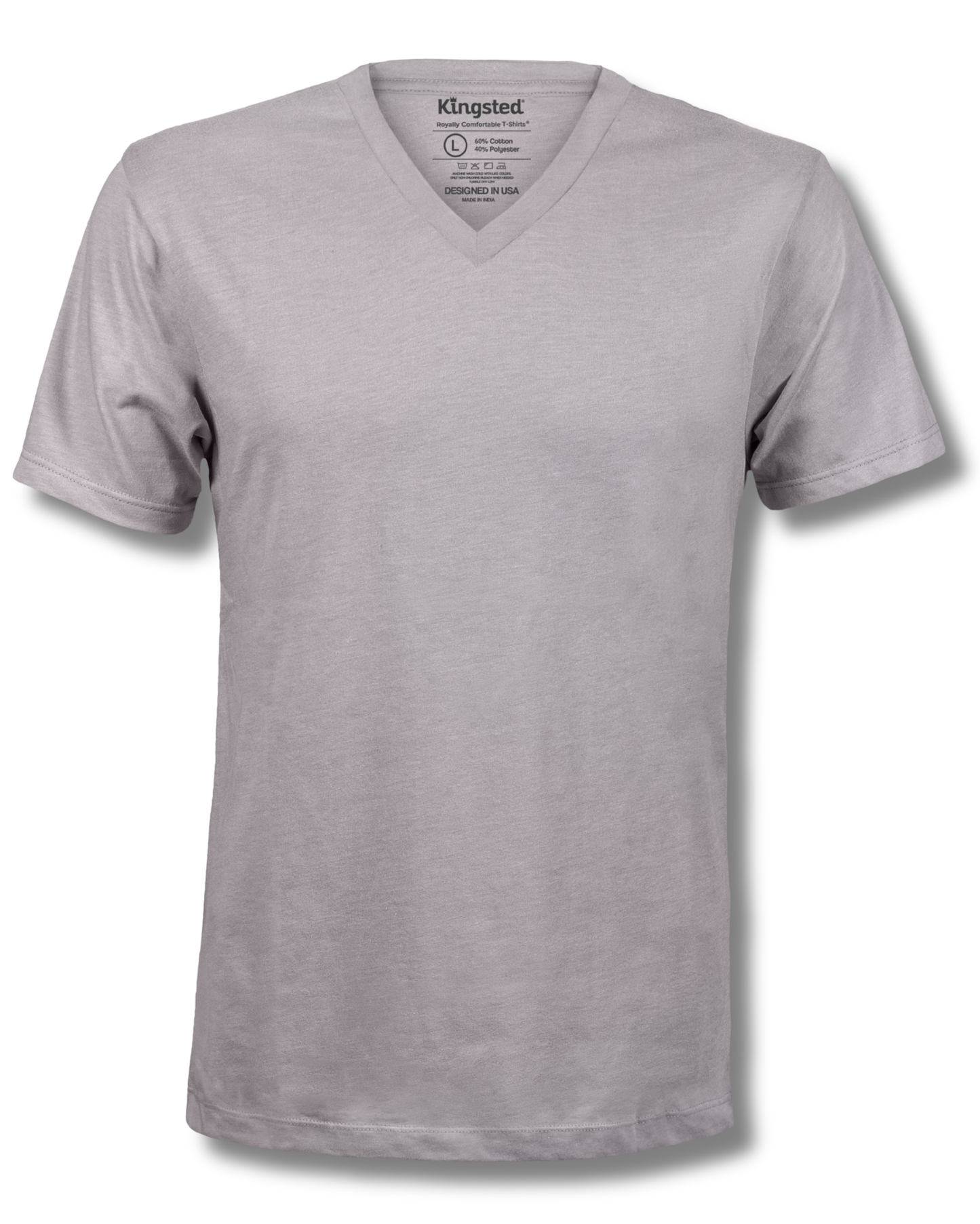 Short Sleeve V-Neck T-Shirts (Grey)